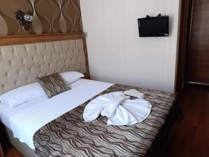 Postel nebo postele na pokoji v ubytování Şirin Hotel