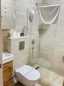Koupelna v ubytování Hotel Maksim