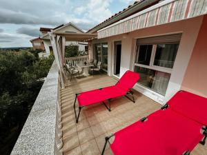 Balkón alebo terasa v ubytovaní Krk Kornic Apartments