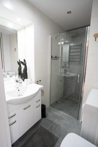 Koupelna v ubytování Apartamenty Iława - nad Małym Jeziorakiem
