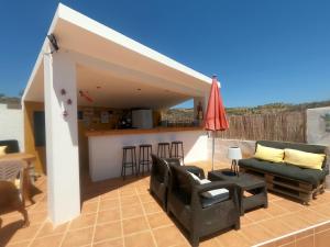 Balkon lub taras w obiekcie Cortijo naturista con vistas-clothing optional