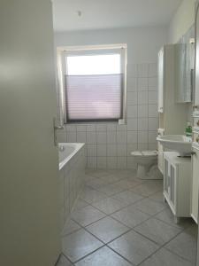 Koupelna v ubytování Monteur- oder Studentenzimmer