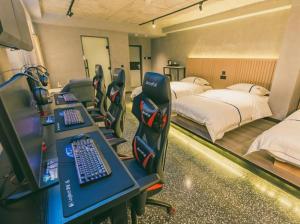Voodi või voodid majutusasutuse 王子电竞酒店 toas