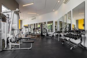 Fitness centrum a/nebo fitness zařízení v ubytování Courtyard by Marriott Puebla Las Animas