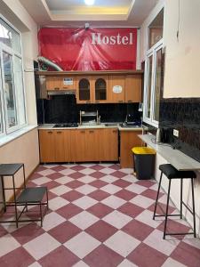 Köök või kööginurk majutusasutuses Olympic Hostel