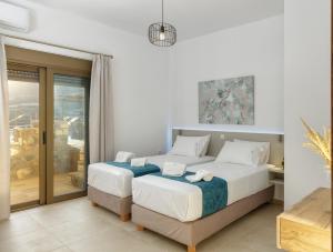 Postel nebo postele na pokoji v ubytování Mediterranean View Villa