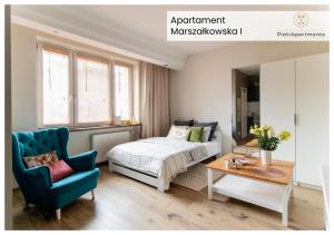 Posteľ alebo postele v izbe v ubytovaní PiotrApartments - Big City Life Apartments in Central Warszawa