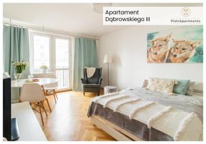 Posteľ alebo postele v izbe v ubytovaní PiotrApartments - Big City Life Apartments in Central Warszawa