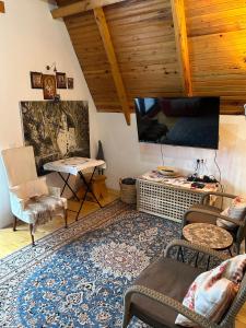 TV a/nebo společenská místnost v ubytování Mansion Tara
