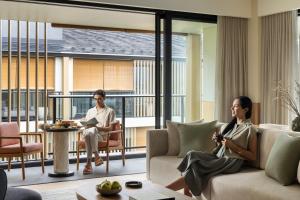 Posezení v ubytování Six Senses Kyoto