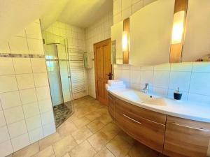 Koupelna v ubytování Ferienwohnung Hochtal