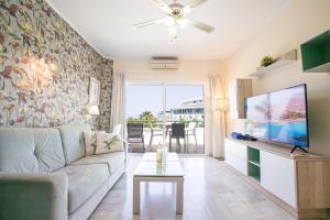 A television and/or entertainment centre at Apartment in beachfront complex in El Duque area, Costa Adeje