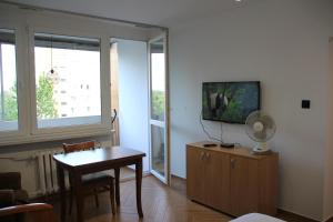 Televízia a/alebo spoločenská miestnosť v ubytovaní Apartment Jerzmanowskiego Krakow