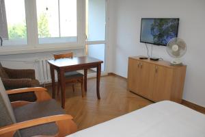 Televízia a/alebo spoločenská miestnosť v ubytovaní Apartment Jerzmanowskiego Krakow