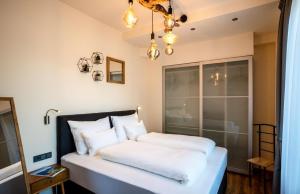Postel nebo postele na pokoji v ubytování Marios Appartement