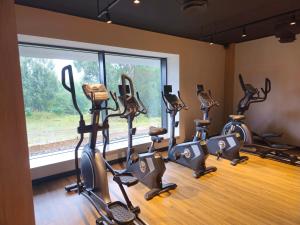 Posilňovňa alebo fitness centrum v ubytovaní Apartament Morski