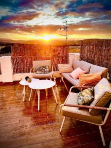 Χώρος καθιστικού στο Villa María