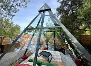 Zahrada ubytování Magnifique Pyramide en Verre