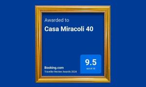 Certifikát, ocenenie alebo iný dokument vystavený v ubytovaní Casa Miracoli 40