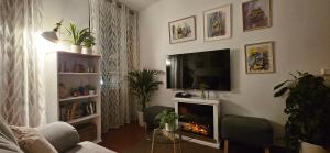 Apartamentos Los Descalzos Ángel With Private Terrace Free Parking的电视和/或娱乐中心