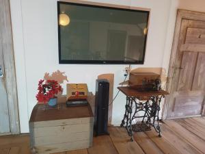 TV a/nebo společenská místnost v ubytování Kungsgården BnB