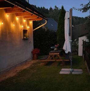 Zahrada ubytování Apartmán U Růži