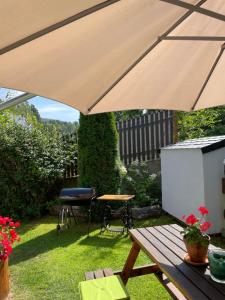 Zahrada ubytování Apartmán U Růži