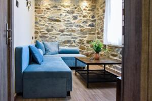 Χώρος καθιστικού στο Petra Apartments Karvali