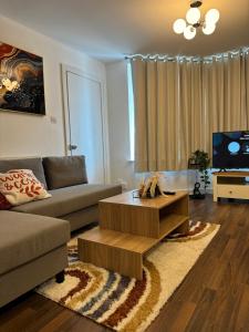 Χώρος καθιστικού στο Southampton Cozy 1bedroom
