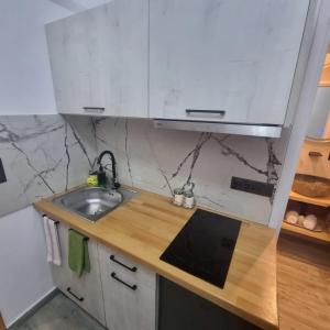 Kuchyň nebo kuchyňský kout v ubytování Escape Rooms