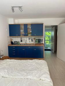 Η κουζίνα ή μικρή κουζίνα στο Ferienapartment Landhaus Ostseeblick, ruhig im Wald gelegen, kostenfreier Parkplatz, ideal für Fahrradtouren