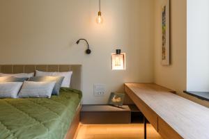 Postel nebo postele na pokoji v ubytování Modular Sea view Spa Studio