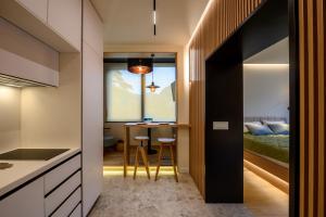 Postel nebo postele na pokoji v ubytování Modular Sea view Spa Studio