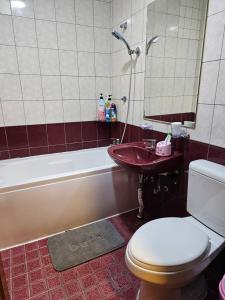 Koupelna v ubytování Mirim Motel