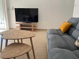 Televiisor ja/või meelelahutuskeskus majutusasutuses Superbe 2 chambres avec piscine