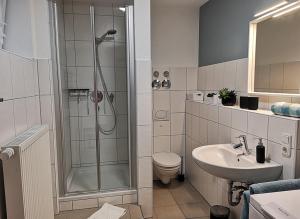 Koupelna v ubytování Ferienwohnung Morgenlicht
