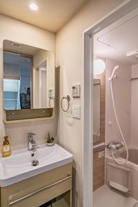 Koupelna v ubytování Apartment Hotel 11 Namba Minami 3