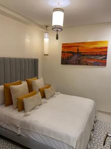 Postel nebo postele na pokoji v ubytování Appartement de charme à 20 min de Marrakech