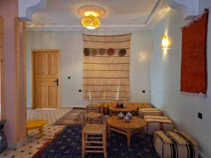 Posezení v ubytování Atlas Berber Lodge