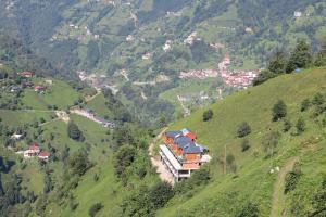 a house on the side of a green hill at The Reo's Suit in Çayırdüzü +15 photos