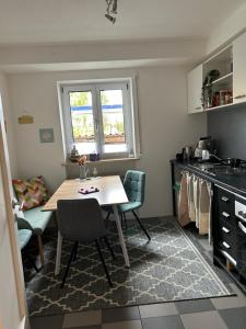 Kuchyň nebo kuchyňský kout v ubytování Stilvolle, große Ferienwohnung in der Hallertau, Nähe Pfaffenhofen & Scheyern