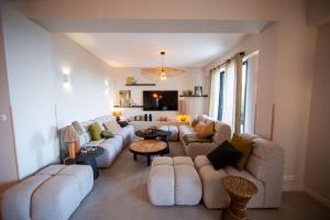 Χώρος καθιστικού στο Villa vue mer Cap Corse