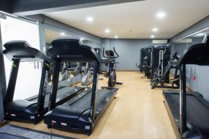 Fitness centrum a/nebo fitness zařízení v ubytování Olavo Bilac Hotel