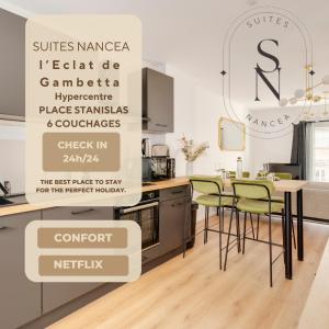 Η κουζίνα ή μικρή κουζίνα στο L'éclat de Gambetta - Place Stanislas - 6 Pers