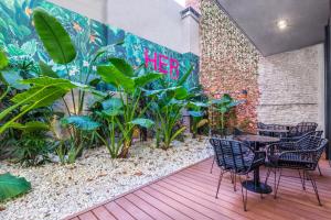 Deluxe Apartments in Palermo - by BueRentals外面的花园