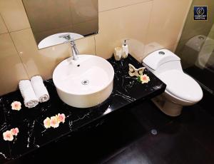 Koupelna v ubytování Comfort Hostal Lima