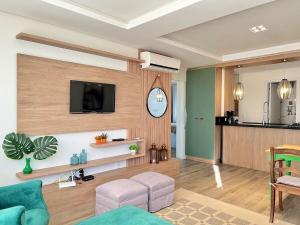 Kuchyň nebo kuchyňský kout v ubytování Cobertura 2 dorm Vista Vale by Achei Gramado