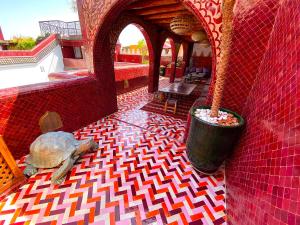 Posezení v ubytování Riad La Perle Rouge