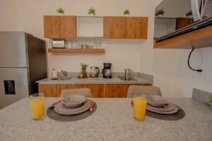 Una cocina o cocineta en Itzamna luxury condos whit ocean viewpool