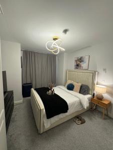 Postelja oz. postelje v sobi nastanitve Modern Double & Single Room with Cozy Vibes Athy